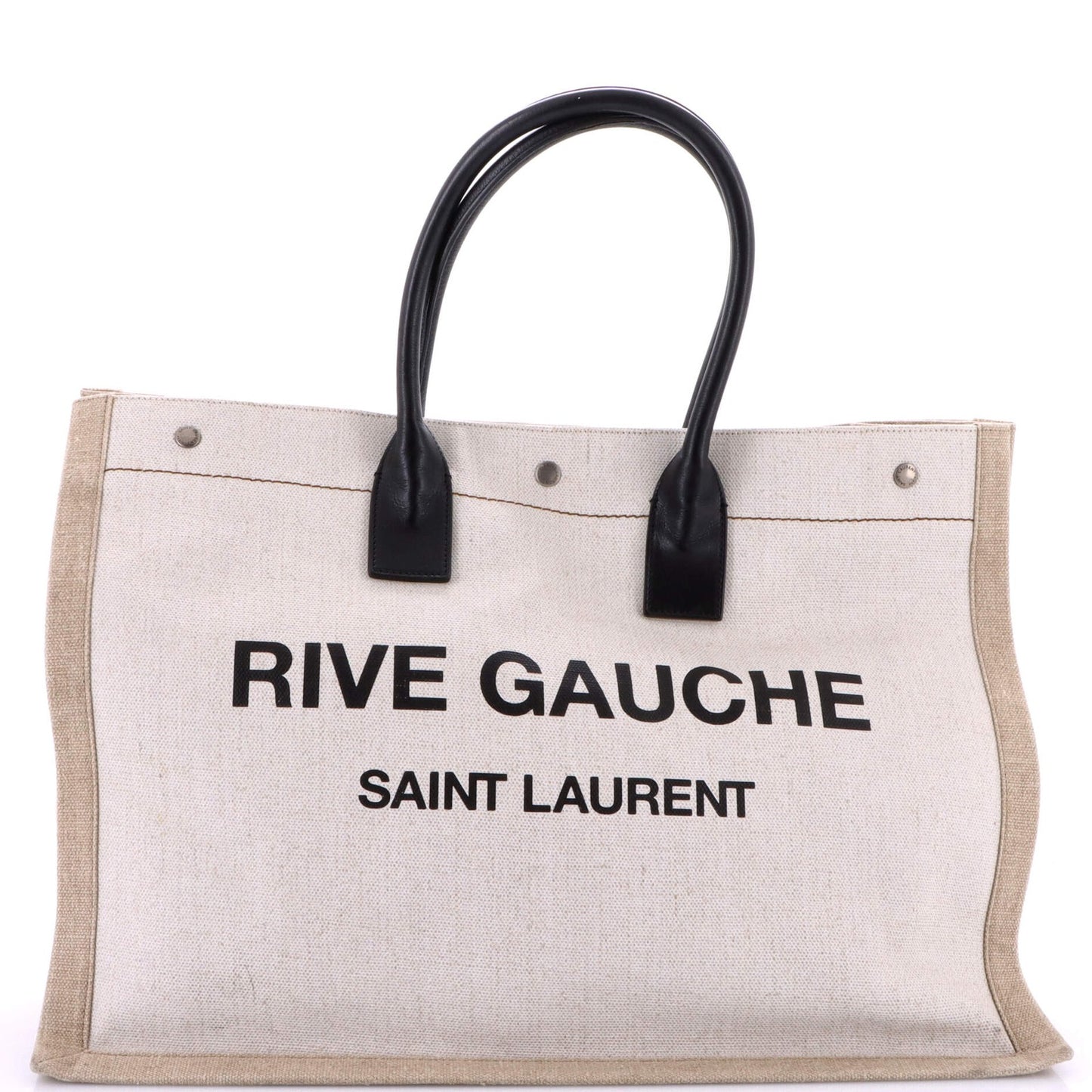 Saint Laurent Rive Gauche Shopper Tote Canvas Large