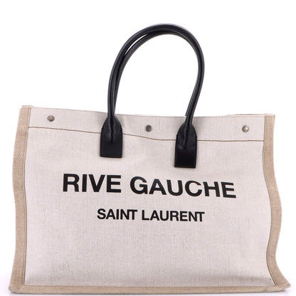 Saint Laurent Rive Gauche Shopper Tote Canvas Large