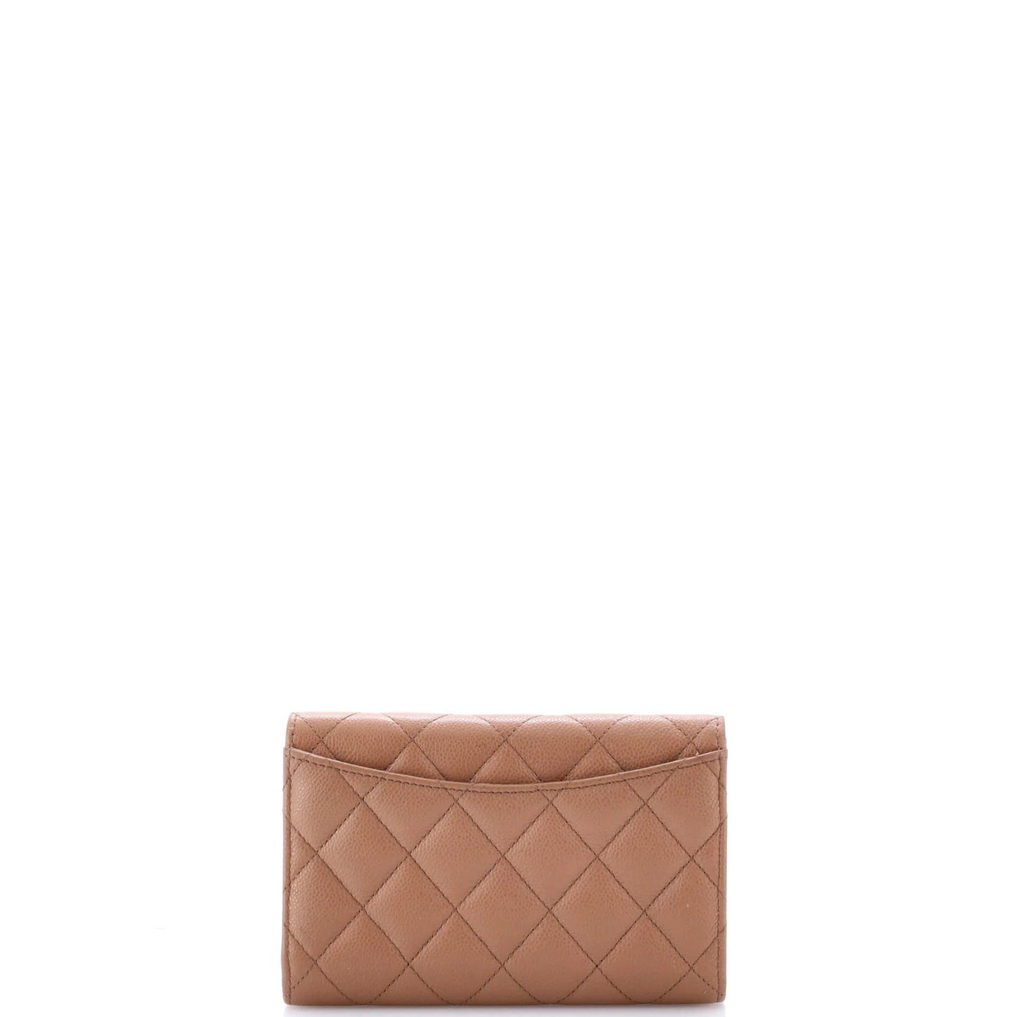 Chanel Trifold Classic Flap Wallet Quilted Caviar Medium