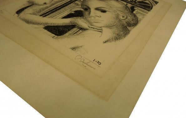 Paul Delvaux Ed70 S/N Original Lithography "Les Pompeiennes" 1970