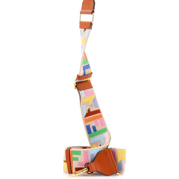 Fendi Strap You Shoulder Strap Multicolor Zucca Canvas With Leather