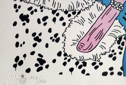 Keith Haring 'Cruella' Signed Coa Lithograph Hand