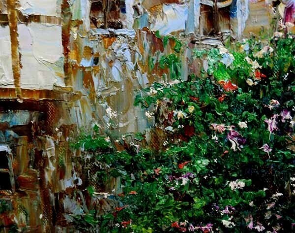 Theo Raucher (Germany) Unique Original Oil Painting On Canvas Signed