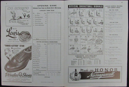 Vintage 1947 Boston Celtics Vs. Chicago Stags