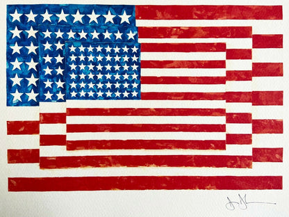 Jasper Johns Lithograph Coa Numbered Crayon Signed Op