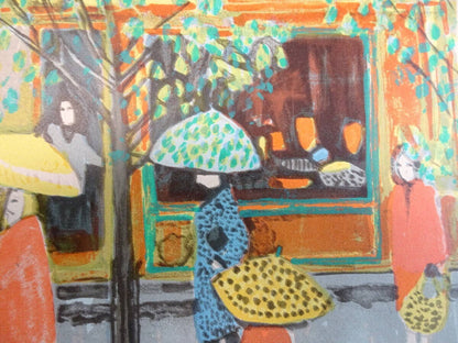 Nathalie Chabrier Lithograph Print France Signed 176/200 Framed Authentic