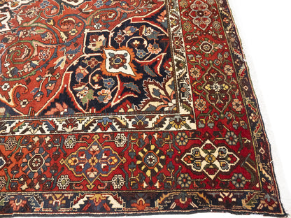 Vintage Red Floral Rug Extra-Large Handmade