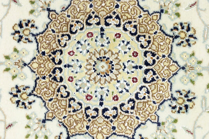 Indo-Nain Oriental Square Rug Vintage Floral