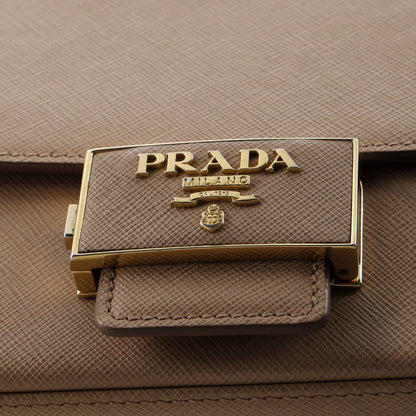 Prada Embleme Flap Bag Saffiano Leather Small