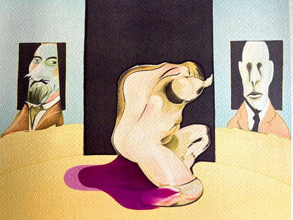 Francis Bacon Lithograph Coa Signed In Pen