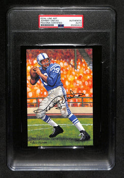 Johnny Unitas Hof Colts Autographed Glac