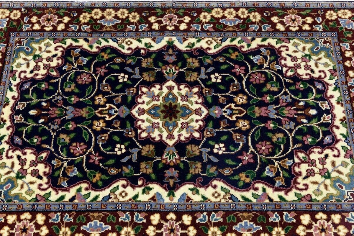 Handmade Kirman Rug Classic Floral Medallion