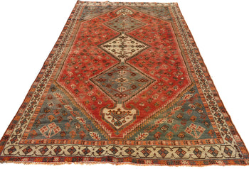 Muted Semi-Antique Tribal Design Wool Oriental