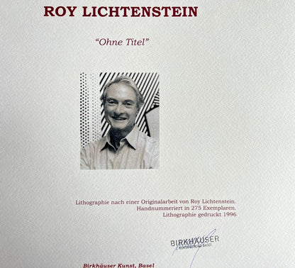 Roy Lichtenstein Lithograph Coa Signed Numbered