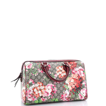 Gucci Convertible Boston Bag Blooms Print Gg Coated Canvas Medium