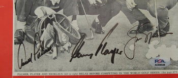 Palmer/Nicklaus/Player Signed 9/20/62 Golf