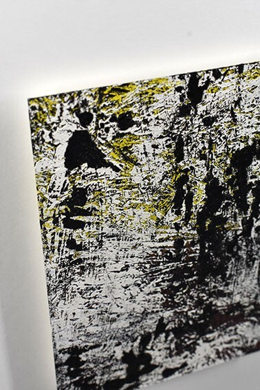 Steven Cox Oil On Paper Original Paintings Unique Work Abstract 2015 Yellow