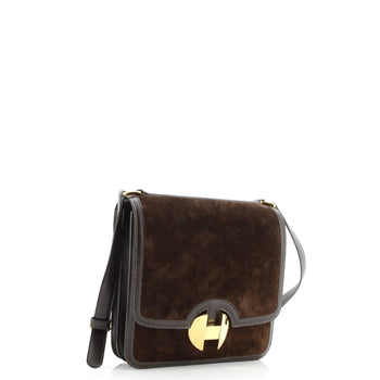Hermes 2002 Shoulder Bag Doblis Suede With Evercalf 20