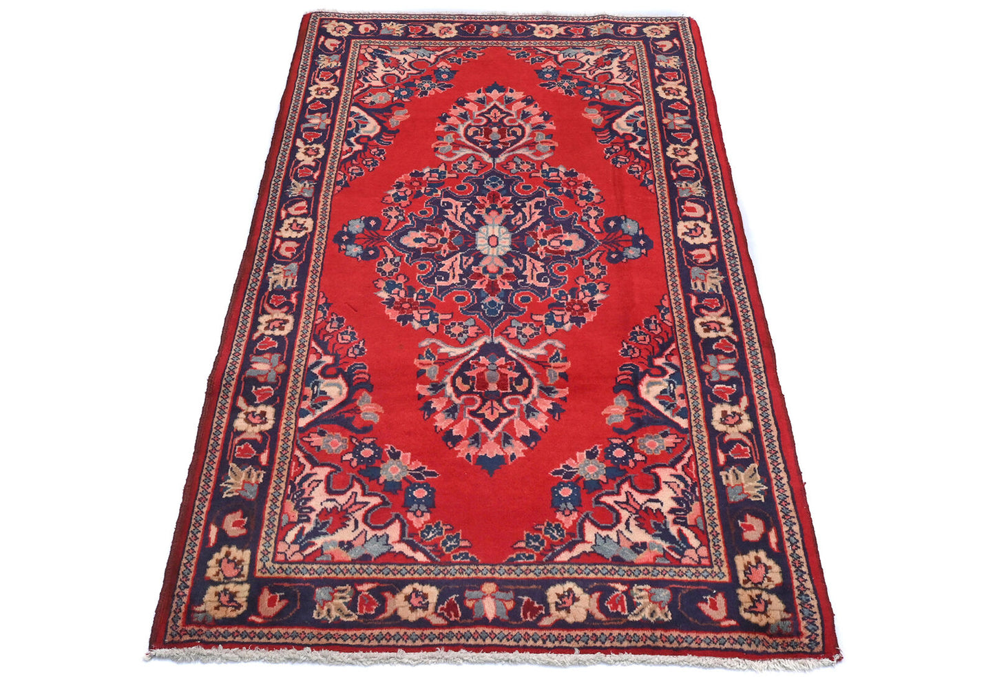 2'2X3'8 Ft Handmade Oriental Area Rug Red Tribal