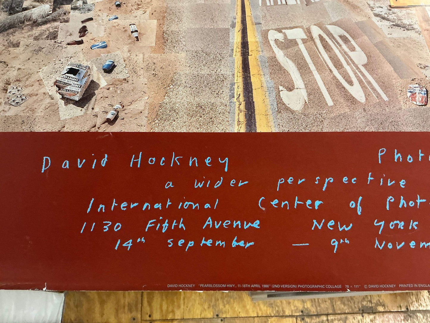 David Hockney Pearblossom Highway " Poster Pop Art Multicolor