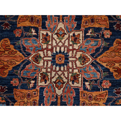 10'2"X13'8" Red Seeripe Heris Aryana Collection Soft Wool Hand Knotted Rug