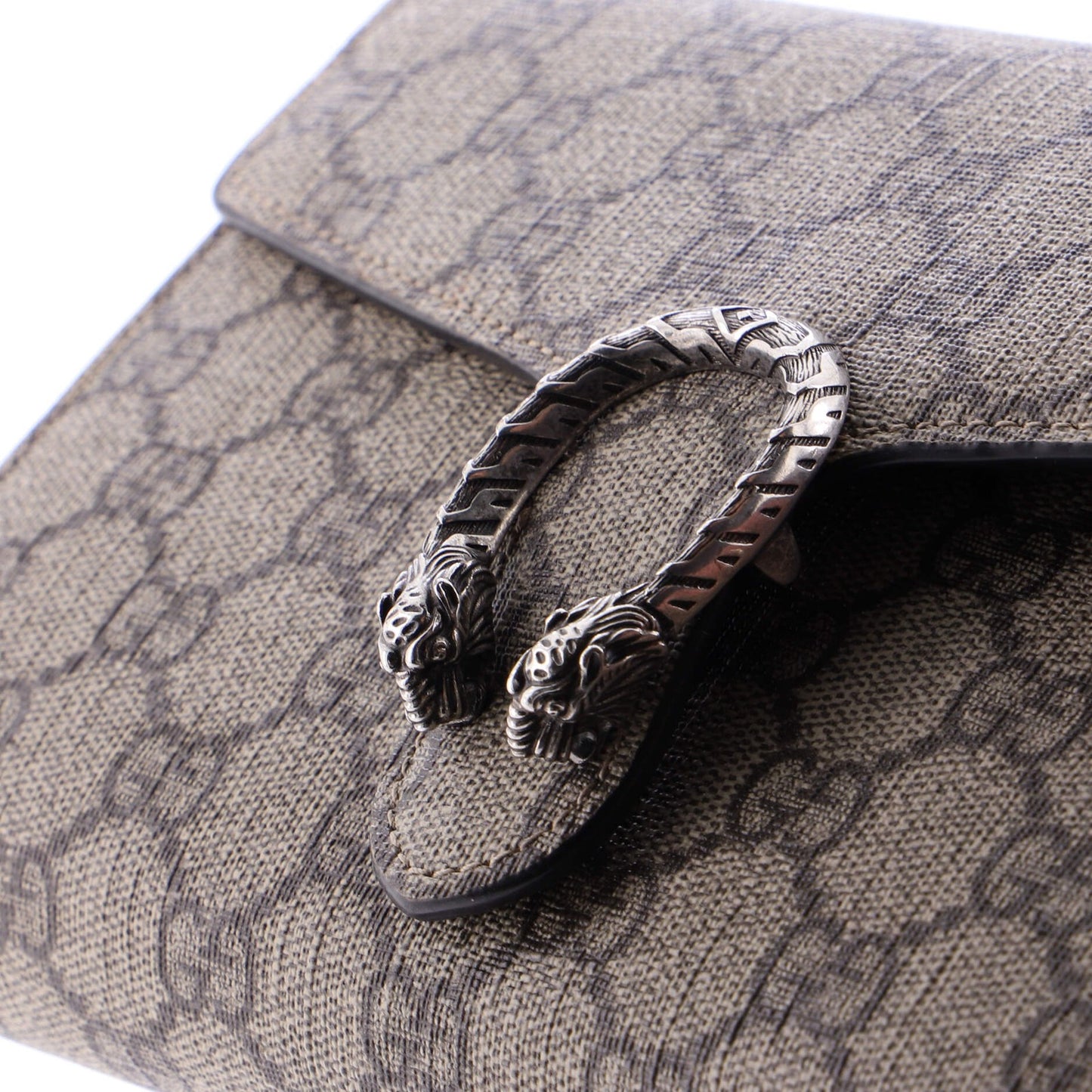 Gucci Dionysus Chain Wallet Gg Coated Canvas Small