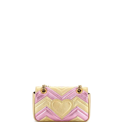 Gucci Gg Marmont Flap Bag Matelasse Leather Small