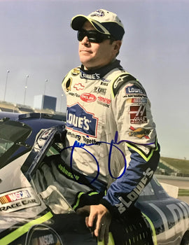 Jimmie Johnson Autographed 8X10 Racing Photo