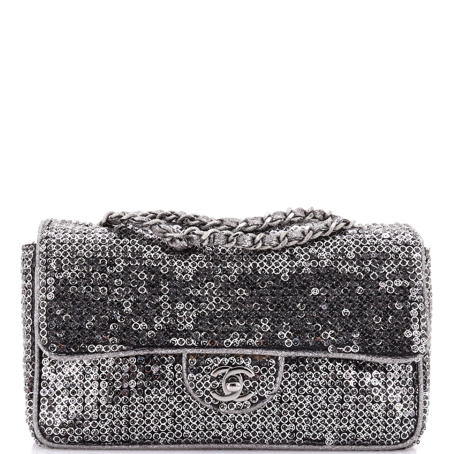 Chanel Classic Single Flap Bag Sequins Medium