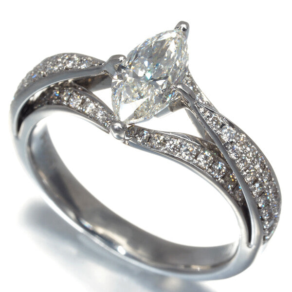 Diamond 1.033Ct/0.42Ct Marquise-Cut Ring 950