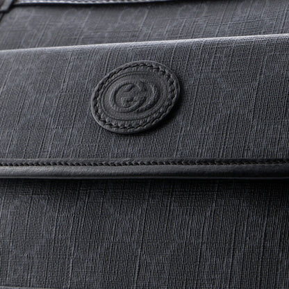 Gucci Interlocking G Patch Wristlet Flap Messenger Bag Gg Coated Canvas Small