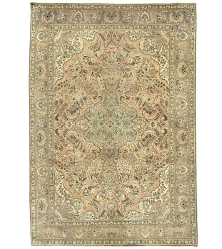 Distressed Vintage Medallion Floral Oriental Rug