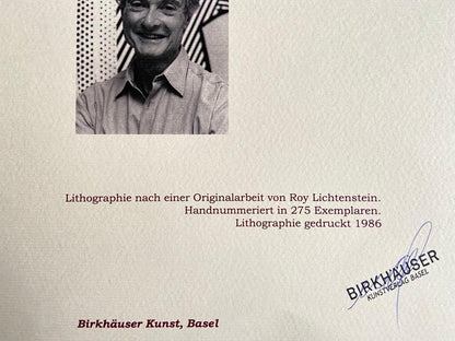 Roy Lichtenstein Lithograph Coa Signed Op Numbered Certified +