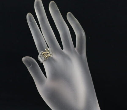 Hermes Ring Mexico Eu51 18K 750 Yellow Gold/925