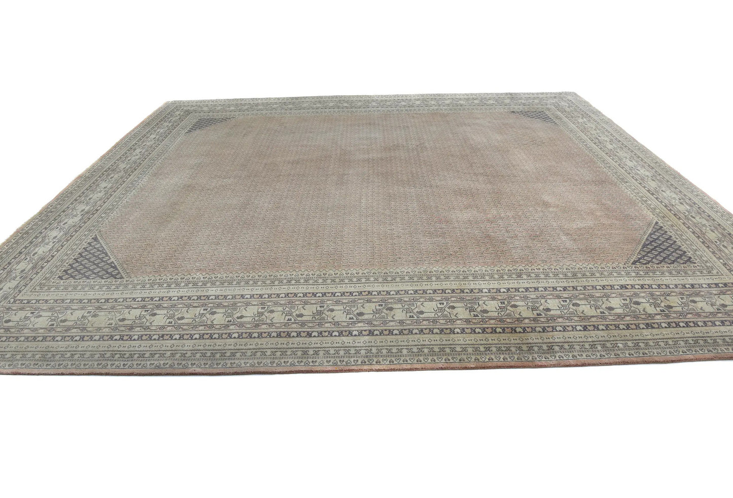 Vintage Handmade Oriental Rug 9X12 Ft Tribal