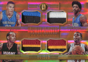 Aaron Gordon, Shabazz Napier, Elfrid Payton, James Ennis 2014 Patch Card 22/25