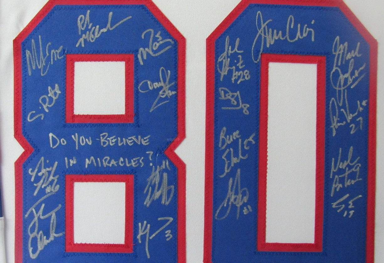 1980 Usa Hockey Miracle Signed/Framed Jersey 18 Autographs Beckett Ba198334
