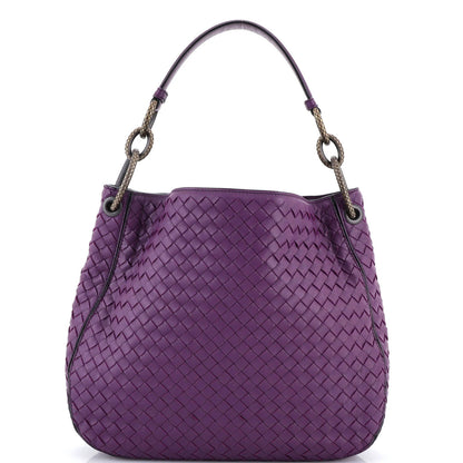 Bottega Veneta Loop Shoulder Bag Intrecciato Nappa Medium