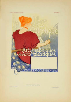 La Libre By Rysselberghe For Affiches Etrangeres 1897 Original Vintage Poster