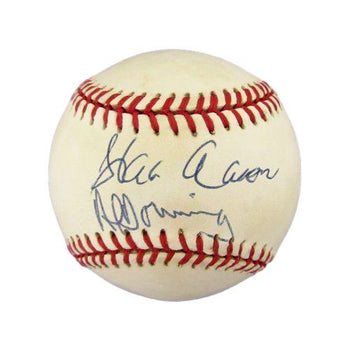 Hank Aaron/Al Downing Dual-Signed/Auto Onl
