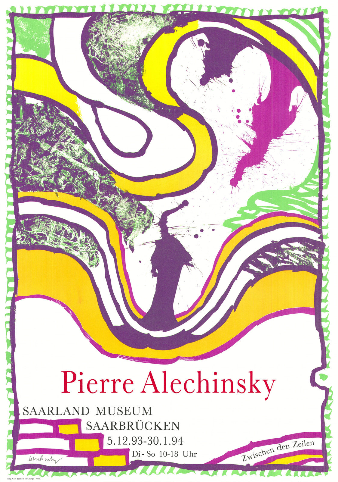 Pierre Alechinsky Zwischen Den Zeilen " Lithograph Contemporary