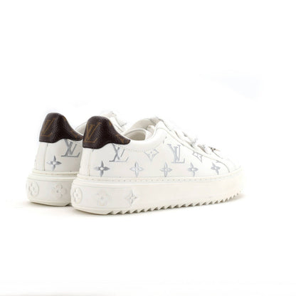 Louis Vuitton Women'S Time Out Sneakers Monogram Print Leather