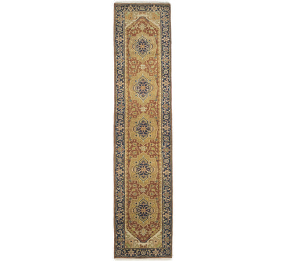Handmade Serapi Heriz Oriental Runner Rug Floral