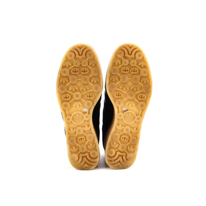 Gucci X Adidas Women'S Gazelle Wedge Sneakers Velvet And Crocodile Embossed