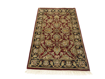 Handmade Agra Jaipur Wool Rug Rare Thick Pile