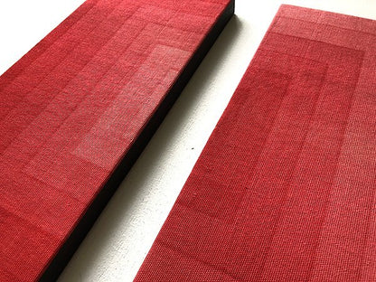Vintage Verner Panton Mira Square Cotton Red 2Set Wall Art Board Mid Century