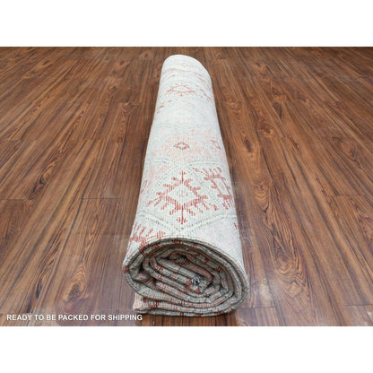 9'X12' Red Anatolian Village Inspired Style Soft Wool Hand Knotted Rug