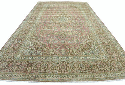 10X15 Antique Distressed Oriental Rug Muted