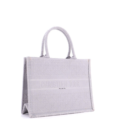 Christian Dior Book Tote Cannage Embroidered Canvas Medium