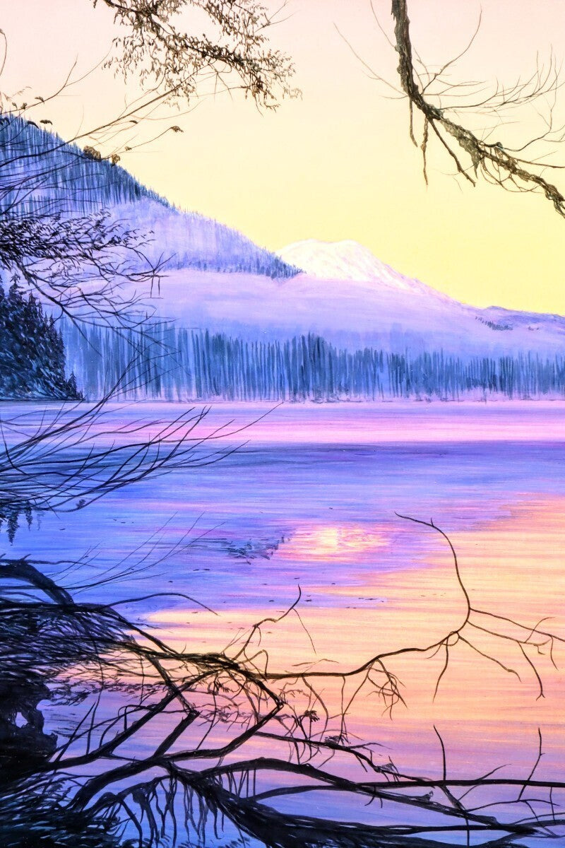 "Glacier Park Dusk" By David Maes Gallegos Signed Original Acrylic Painting